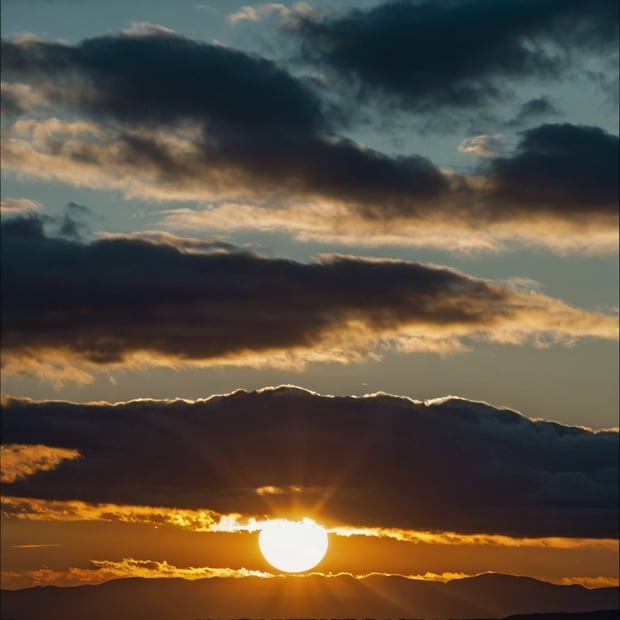 Sunrise over a mountain range, symbolizing hope, renewal, and the start of a new chapter in life