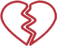 Broken hearth icon