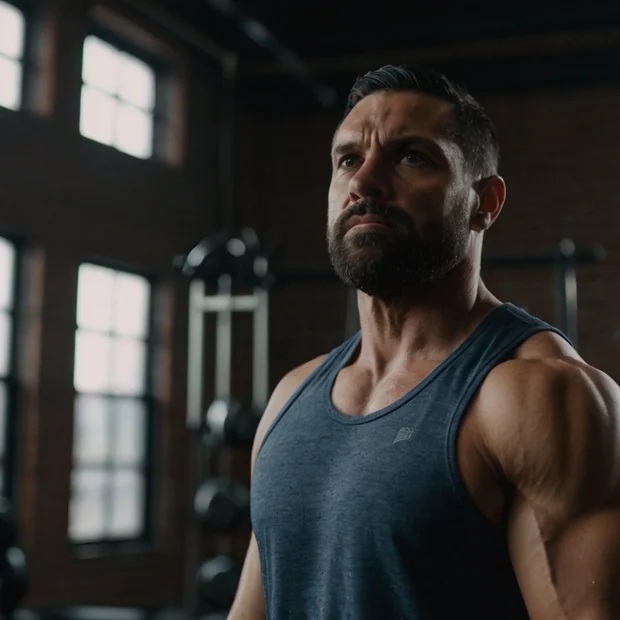 Man working out intensely, symbolizing strength, empowerment, and reclaiming self-worth after infidelity