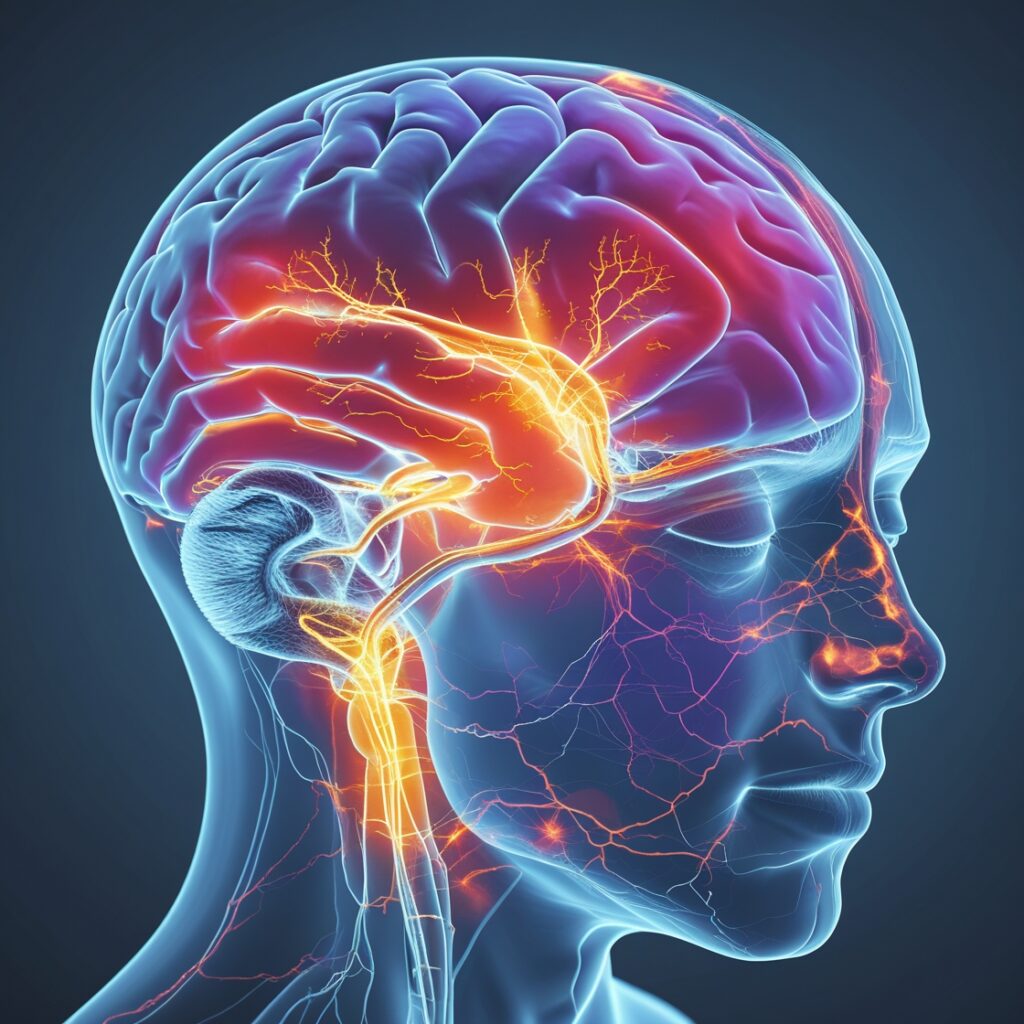 A scientific brain scan highlighting the same areas as drug withdrawal – Visualizing the neurological side of heartbreak.